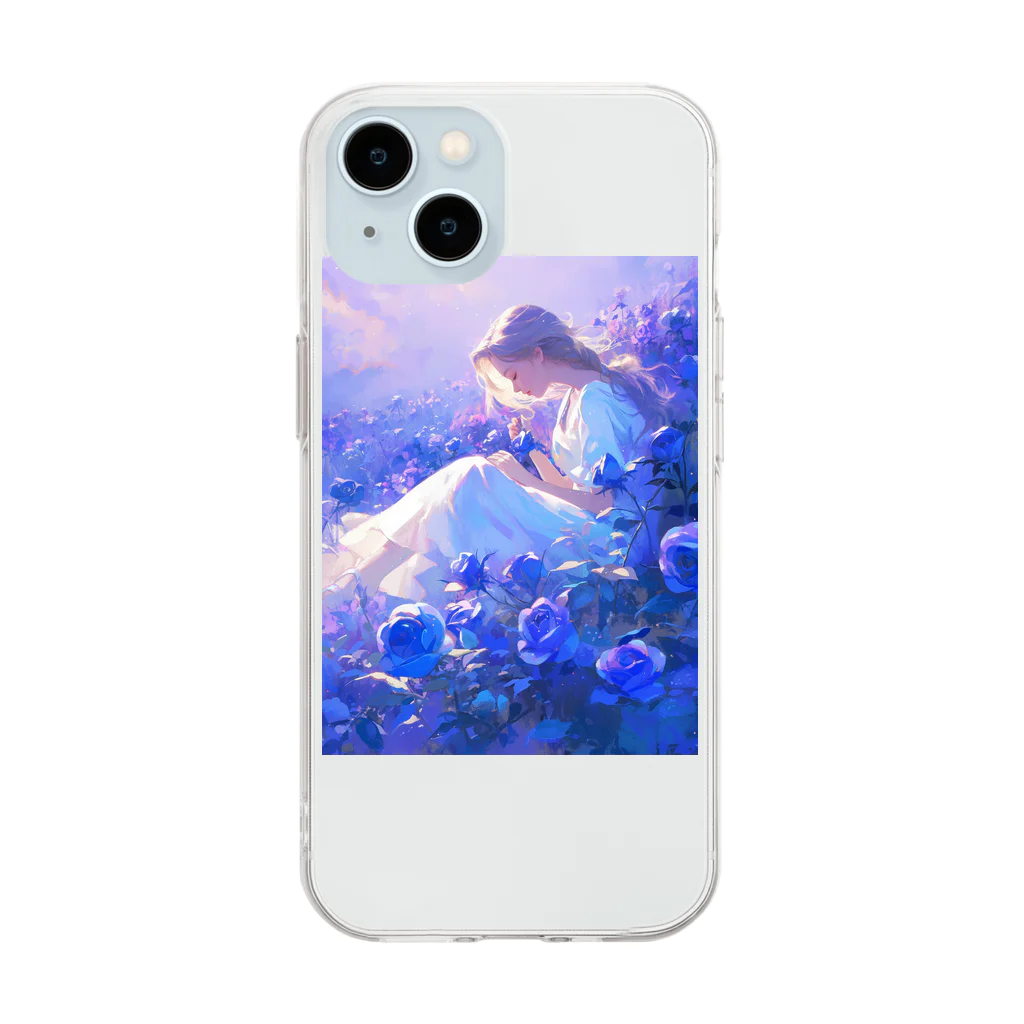 AQUAMETAVERSEの薔薇の香りに包まれて　BLUE PLUM  691 Soft Clear Smartphone Case