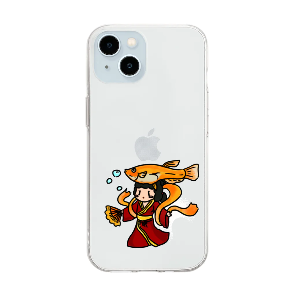 🕷Ame-shop🦇の楊貴妃さん Soft Clear Smartphone Case