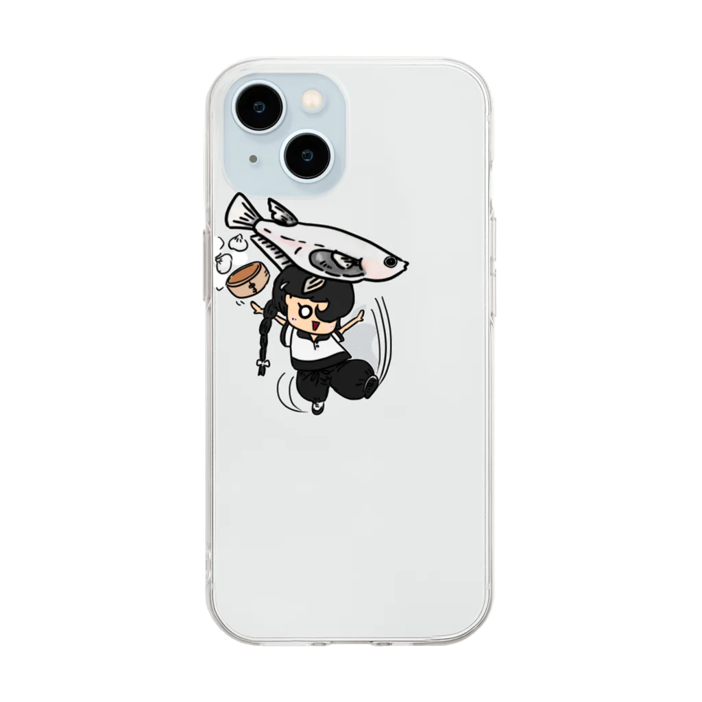 🕷Ame-shop🦇のパンダ子 Soft Clear Smartphone Case