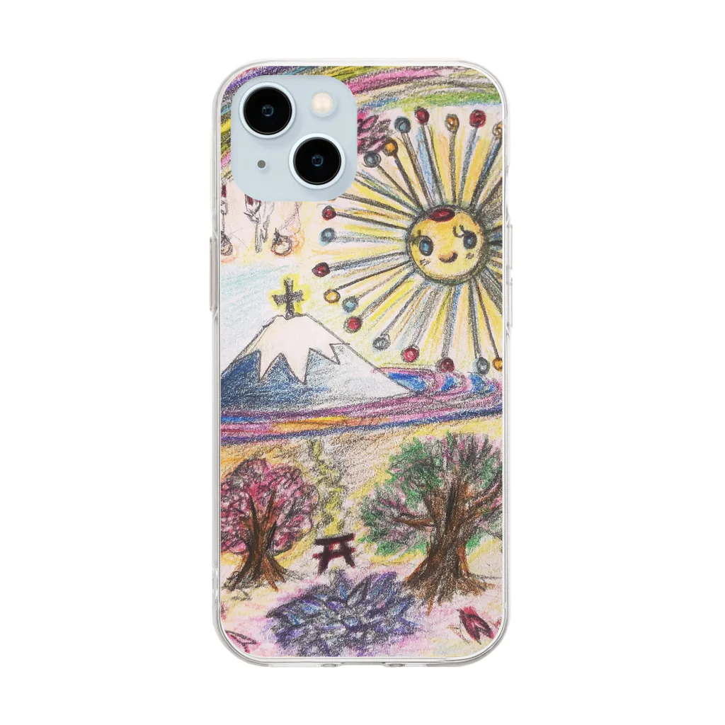 🌸桃山はなこ🌸の🌟神様の新年会🌟 Soft Clear Smartphone Case