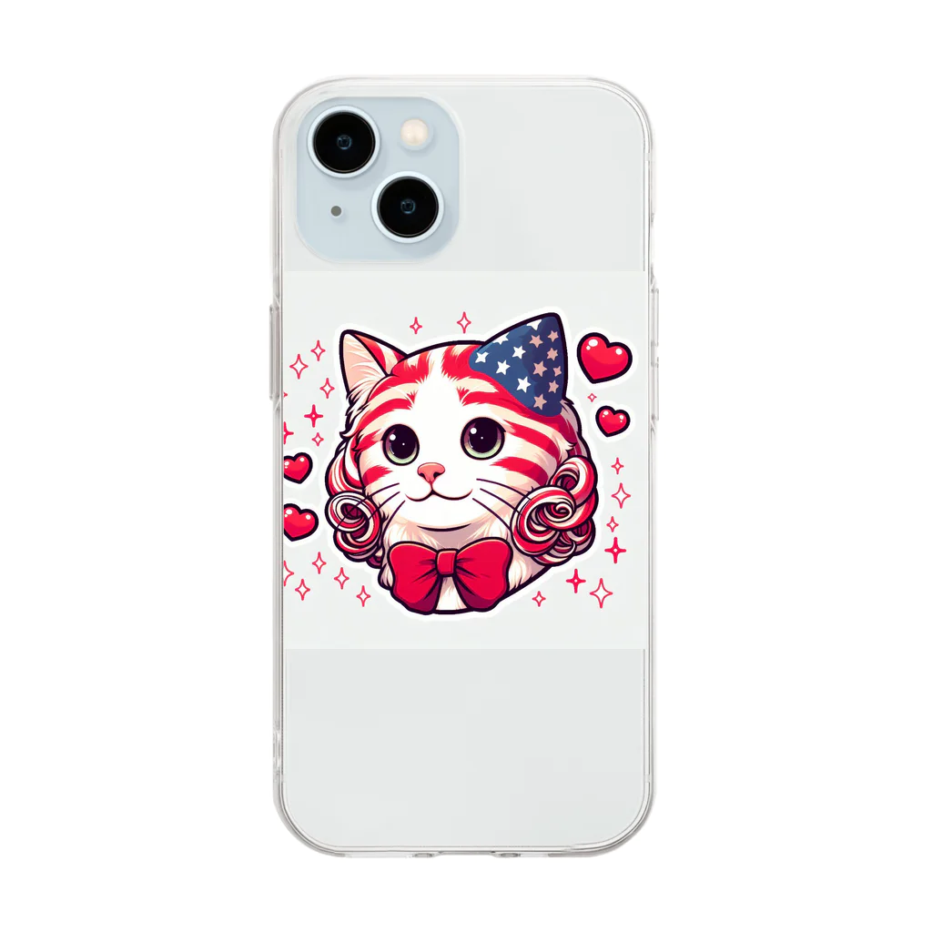 yasurin7000のアメリカンなアメリカンカール Soft Clear Smartphone Case