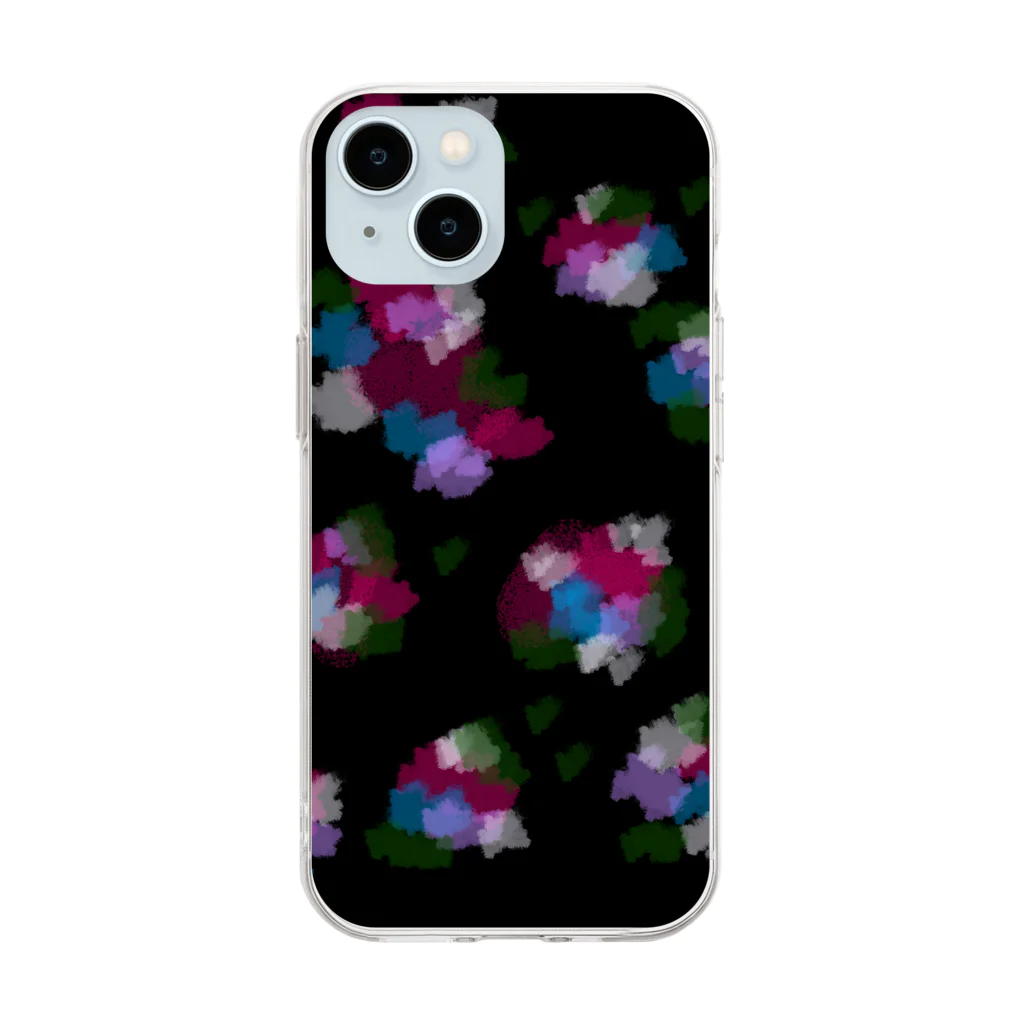 c+chai (しーちゃい)のA ray of flowers Soft Clear Smartphone Case