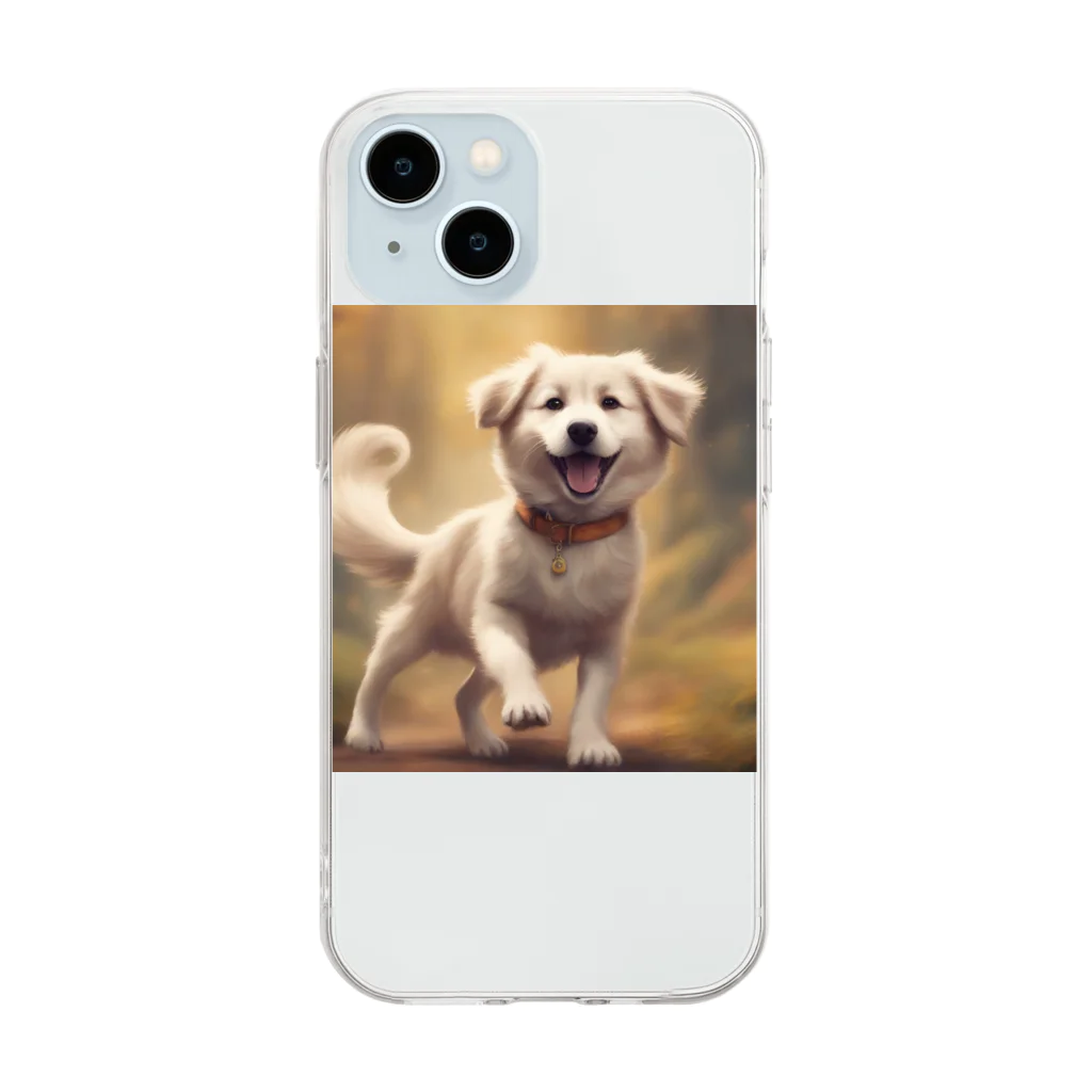 h_n_k_kの可愛い小型犬 Soft Clear Smartphone Case