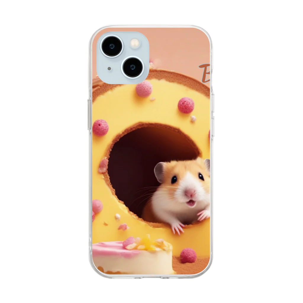 NaROOMのバウムクーヘンの穴 🐹 Soft Clear Smartphone Case