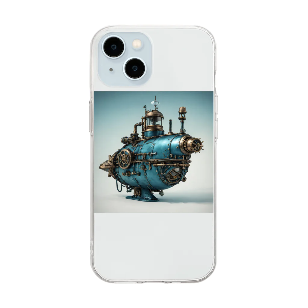 kitolonのスチームパンク潜水艦７ Soft Clear Smartphone Case