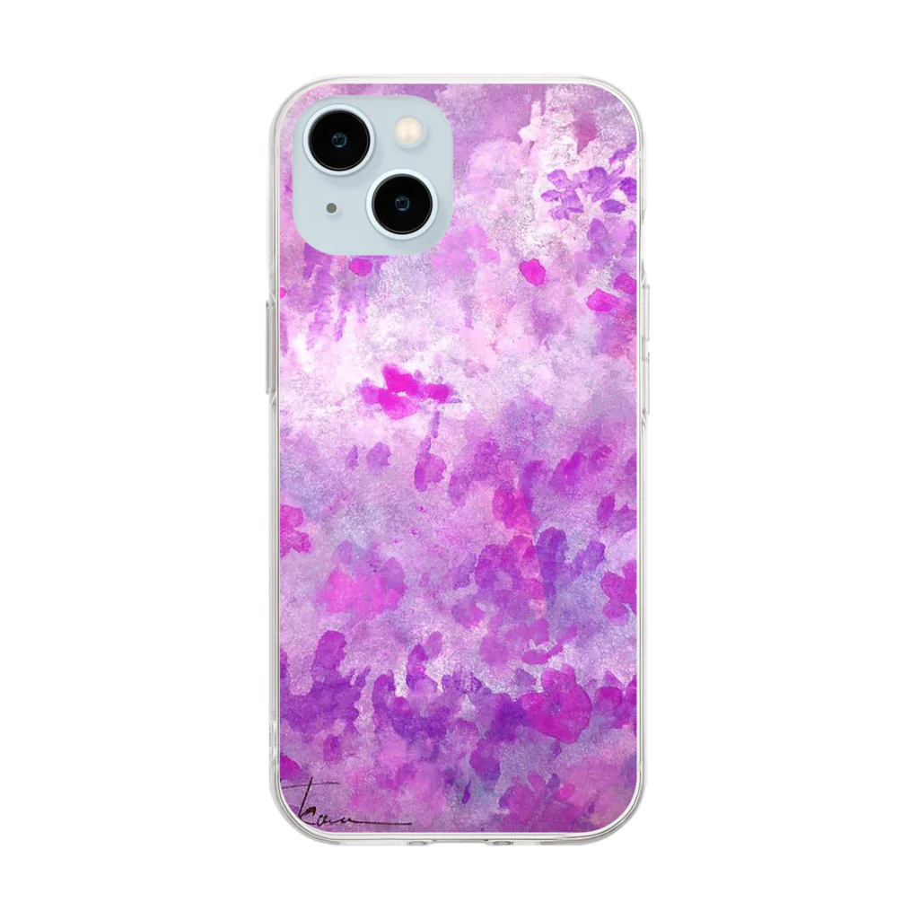 larucheの紅紫 Soft Clear Smartphone Case