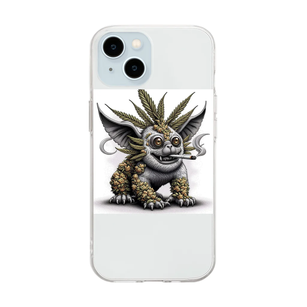 sunofamino420のganja devil's messenger Soft Clear Smartphone Case