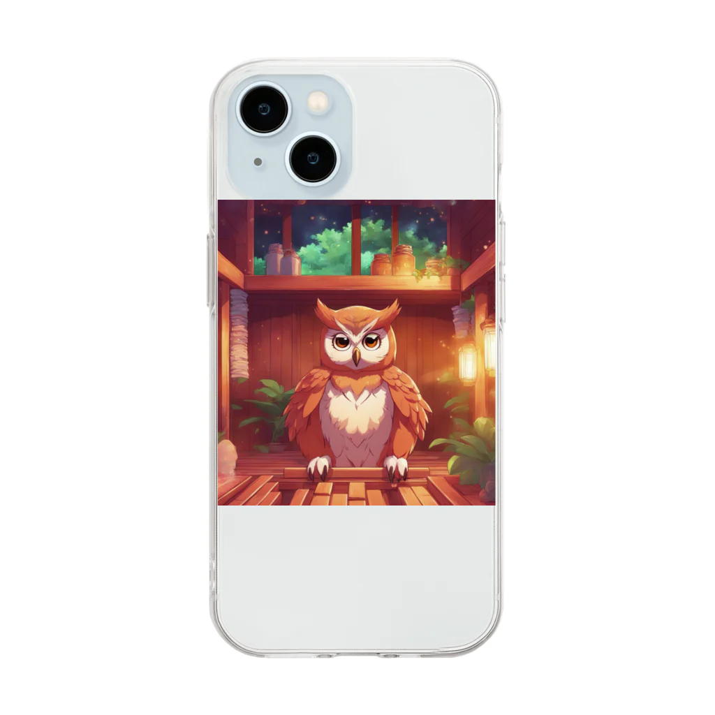 sauna_animalのsauna animal ㉑ Soft Clear Smartphone Case