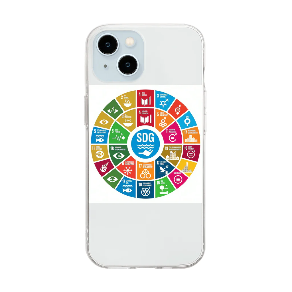 happiness_shopのSDGs（持続可能な開発目標） Soft Clear Smartphone Case