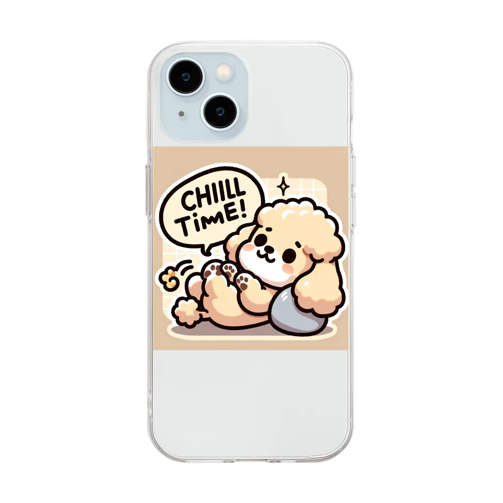 kawashowのトイプードルがリラックス Soft Clear Smartphone Case