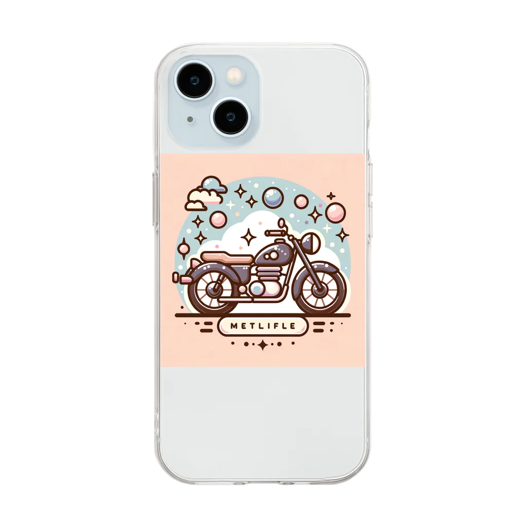 the blue seasonの夢のバブルライド Soft Clear Smartphone Case