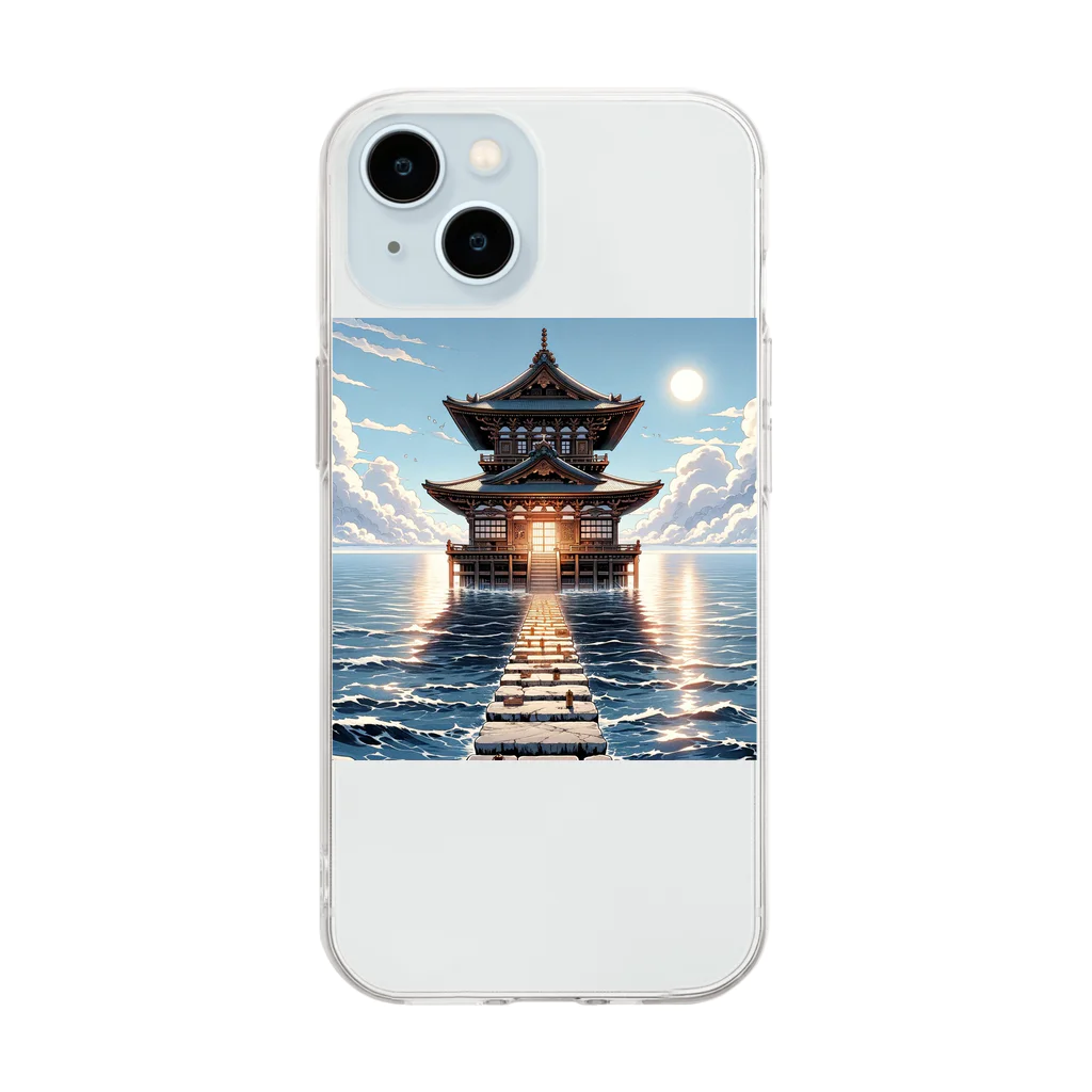 Irregular is beautifulのSanctuary of the Sea: Pathway to Serenity Soft Clear Smartphone Case