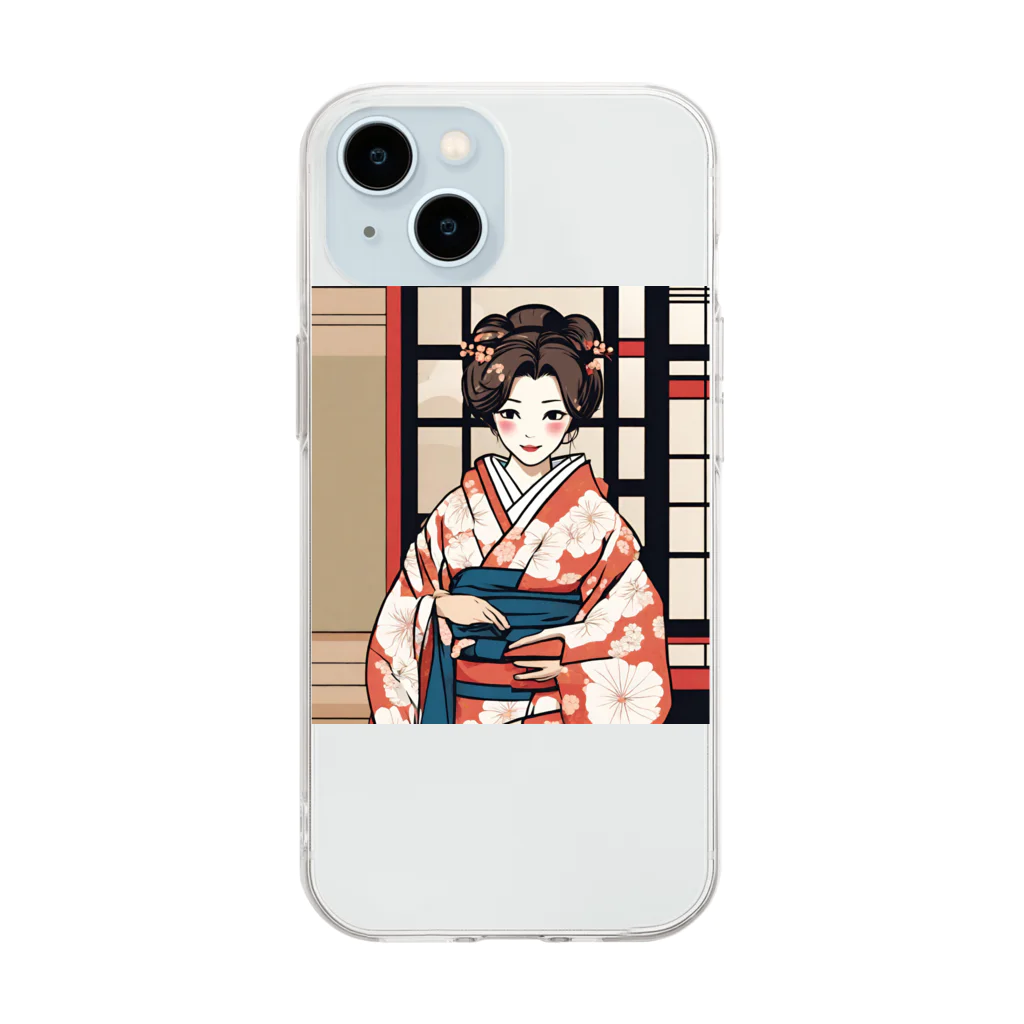 yosshiyyの和の華 Soft Clear Smartphone Case