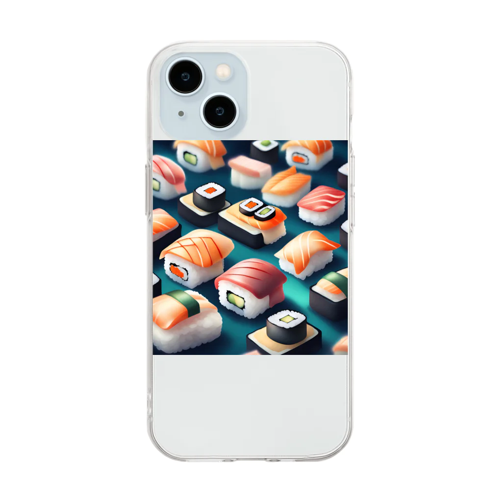 hayato0402の美味しそうなお寿司 Soft Clear Smartphone Case