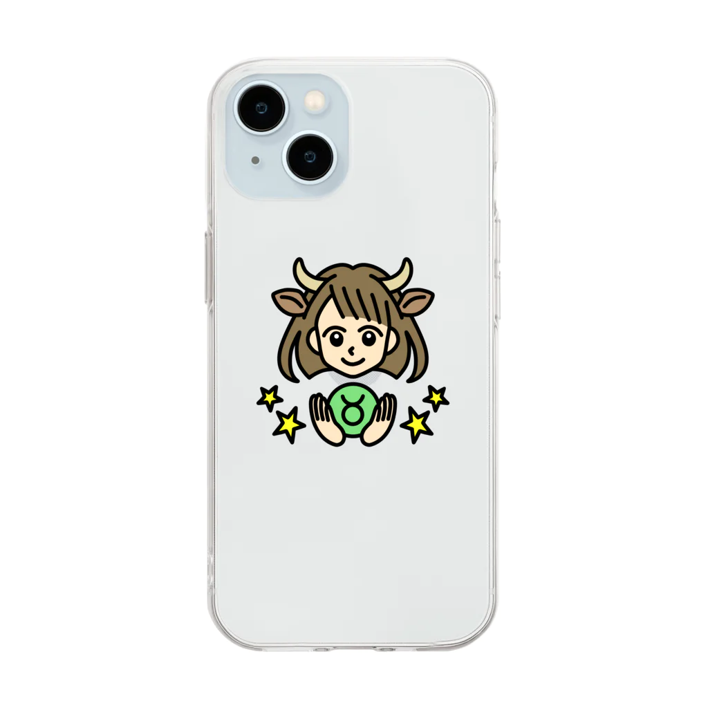 Yukarinaの星座ショップのおうし座♉ Soft Clear Smartphone Case