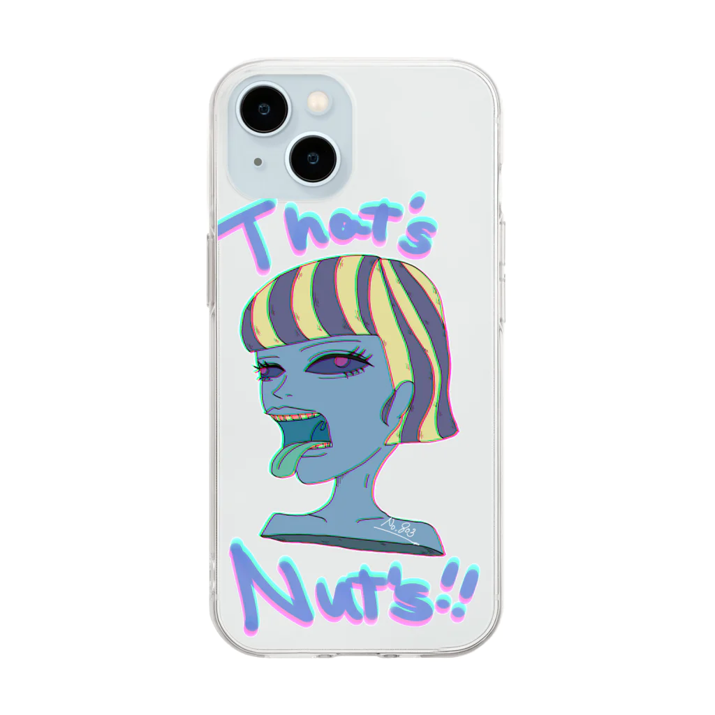 No.803のthat's nuts! Soft Clear Smartphone Case