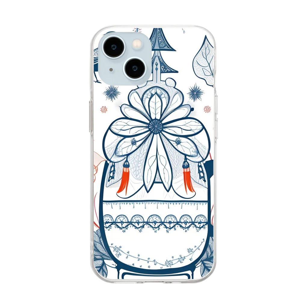 (っ◔◡◔)っ ♥ Le Petit Trésor ♥の花の詩カップ(The Flower Poetry Cup) Soft Clear Smartphone Case