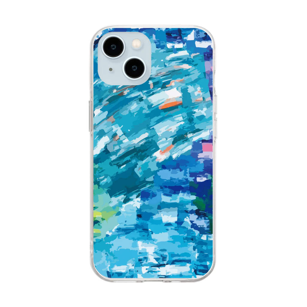 Akya_ArtworksのSeven seas Soft Clear Smartphone Case