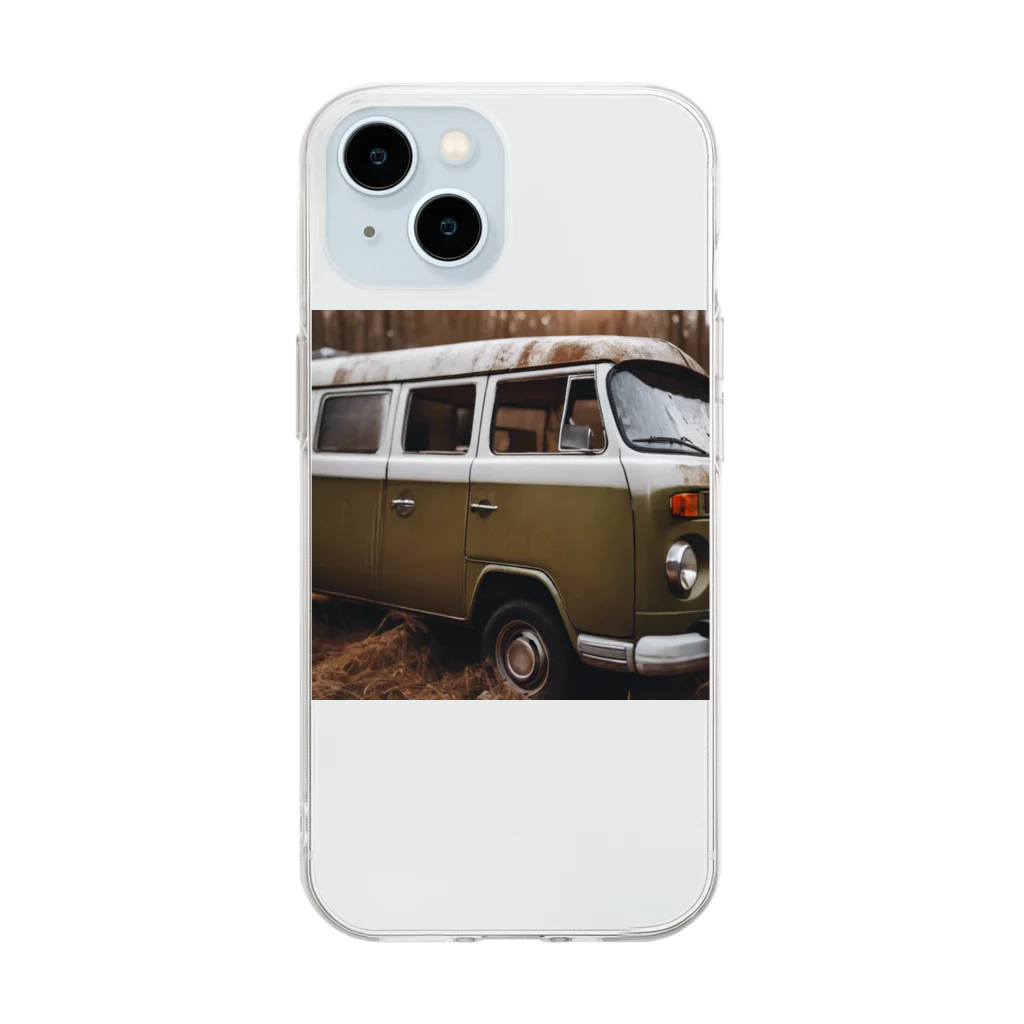 廃車輪業のV Soft Clear Smartphone Case