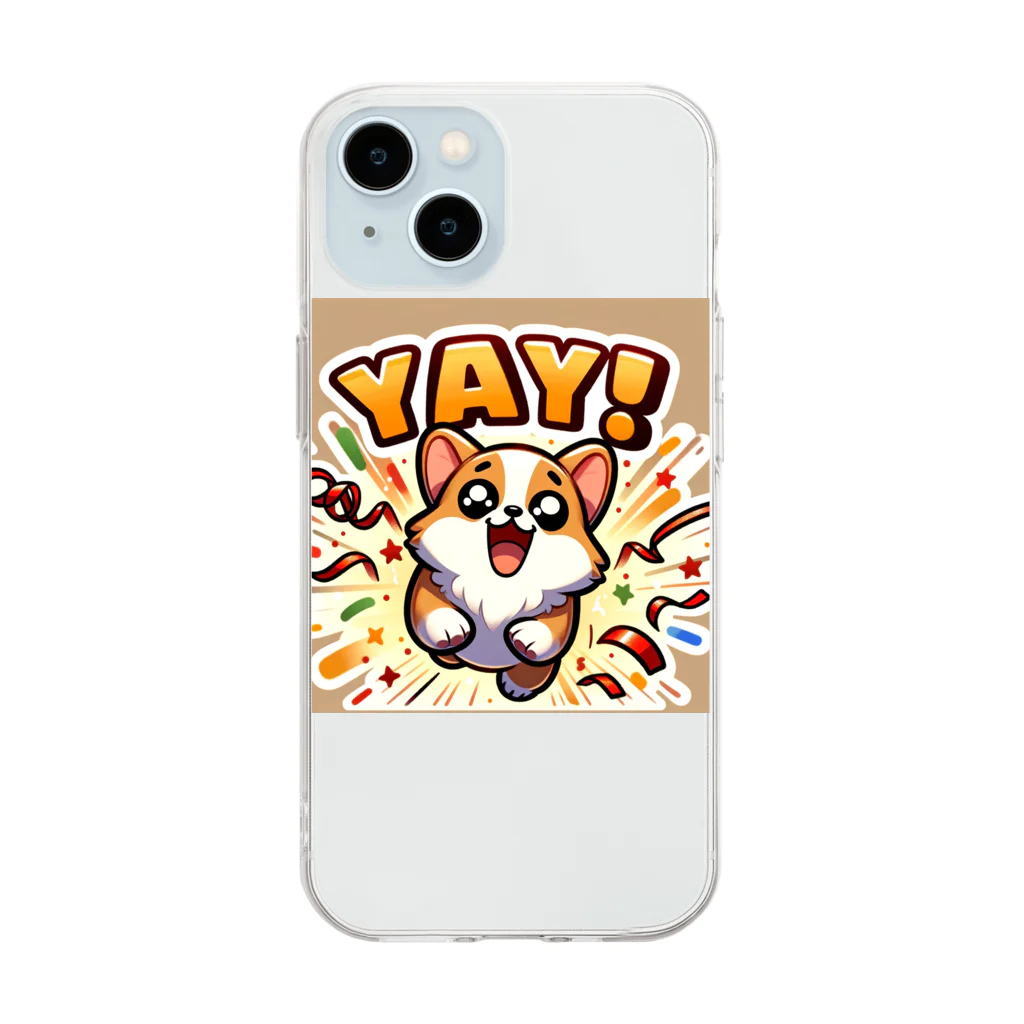 keikei5の超キュートな柴犬 Soft Clear Smartphone Case