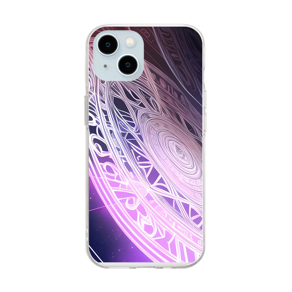 幻想の館の不思議模様・サークル Soft Clear Smartphone Case