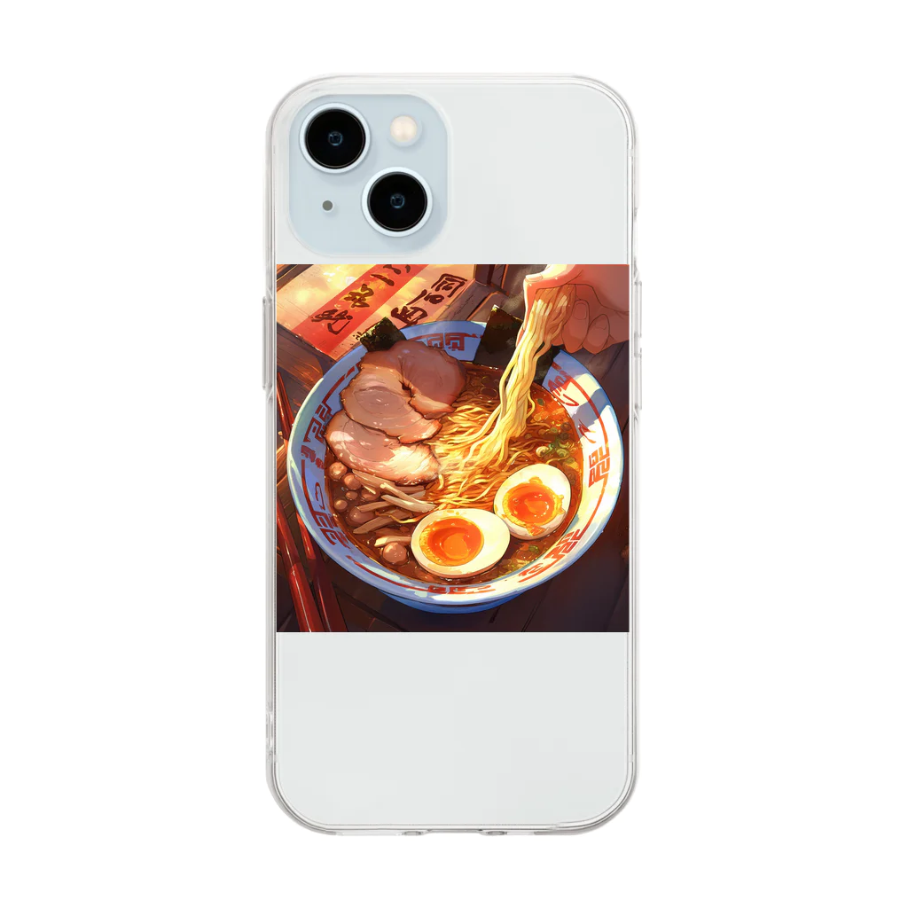 AQUAMETAVERSEのラーメン Marsa 106 Soft Clear Smartphone Case