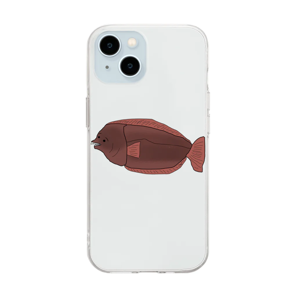 THE_CASTのTHE ヒラメ Soft Clear Smartphone Case