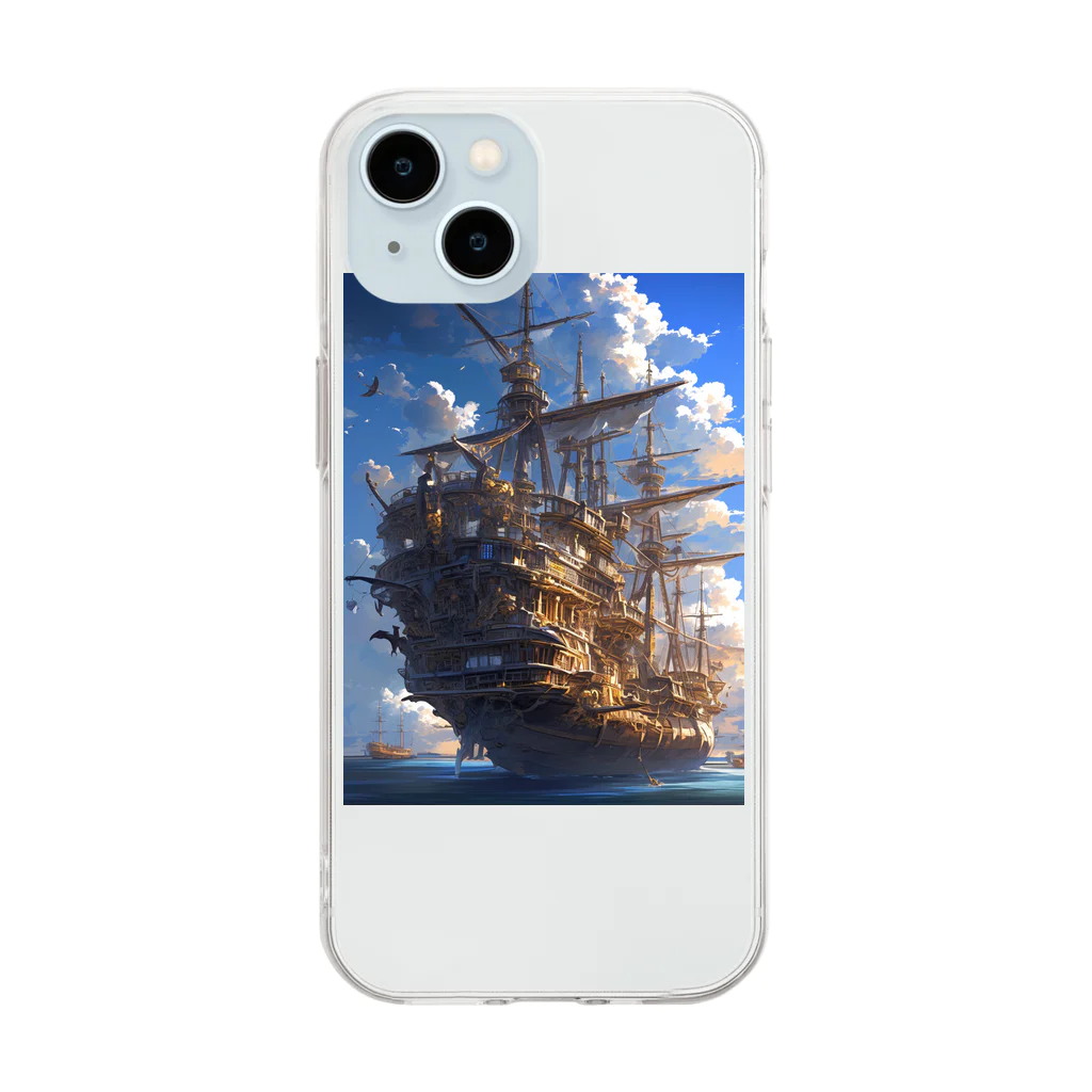 AQUAMETAVERSEの海賊船　なでしこ1478 Soft Clear Smartphone Case