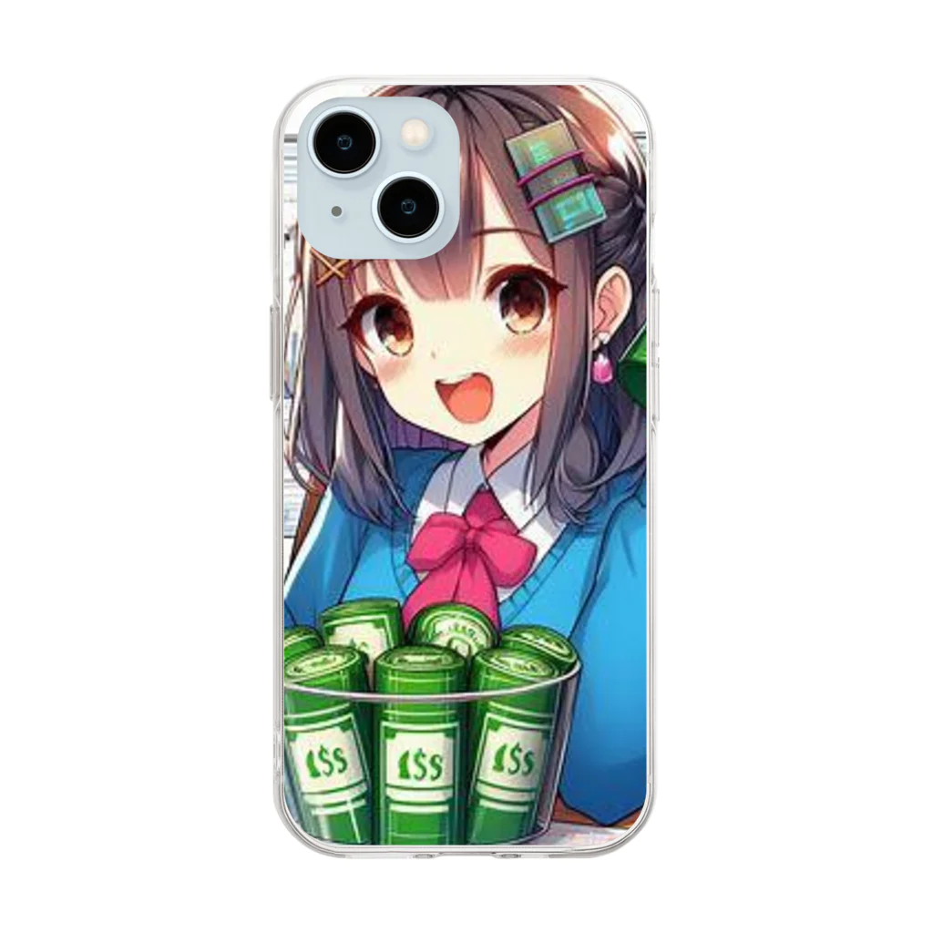 BURABOの魅力的な美少女がNISAで投資 Soft Clear Smartphone Case