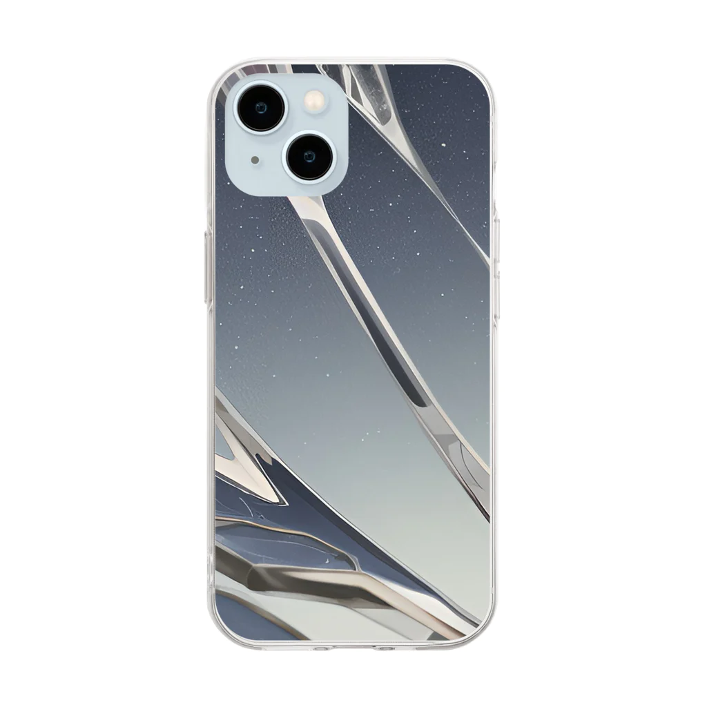 lucky_bearの輝きキラキラ硝子 Soft Clear Smartphone Case