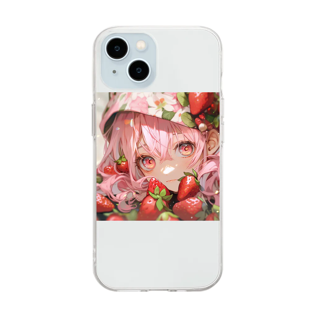 ぶーたんのいちごの夢幻 Soft Clear Smartphone Case