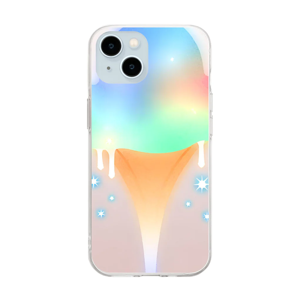 Kayoko Kの氷河ソフトクリーム Soft Clear Smartphone Case