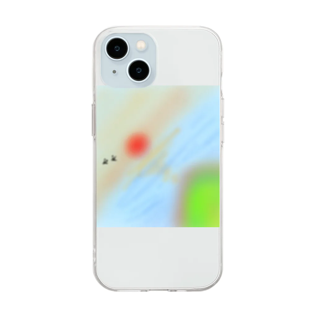 【Basement】の夕焼けと海 Soft Clear Smartphone Case