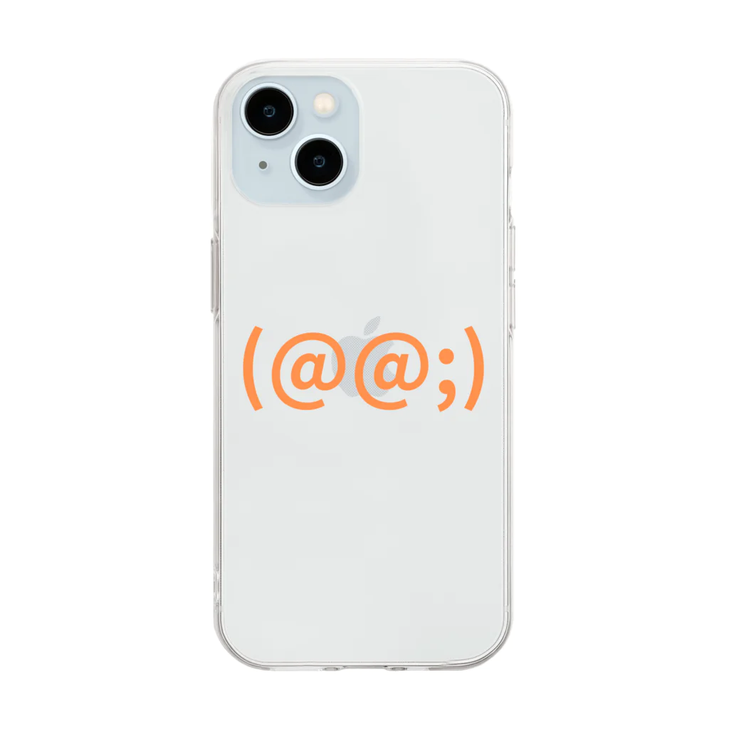 cocomomo777のかおもじ　焦り Soft Clear Smartphone Case