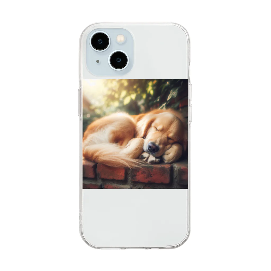 Ykhsの犬がぐっすり眠っている姿、超キュート！🐶💤 Soft Clear Smartphone Case