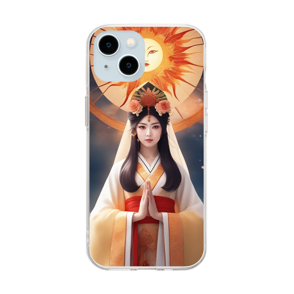 800万屋2号店の祈願成就・天照大神 Soft Clear Smartphone Case