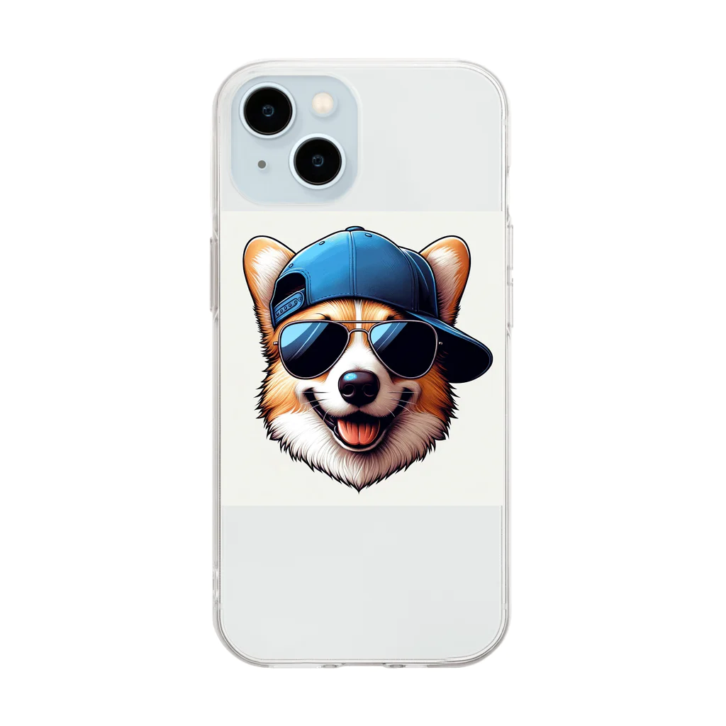 キャップ犬専門店のキャップ犬3 Soft Clear Smartphone Case