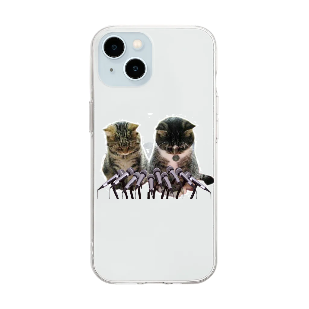 ニゴ猫　shopの記者会見 Soft Clear Smartphone Case