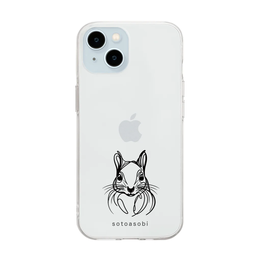 sotoasobiのsotoasobi -squirrel- Soft Clear Smartphone Case