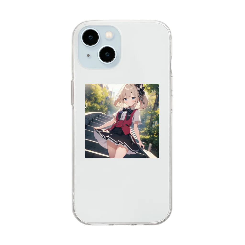 sion1010の美少女グッズ♪ Soft Clear Smartphone Case