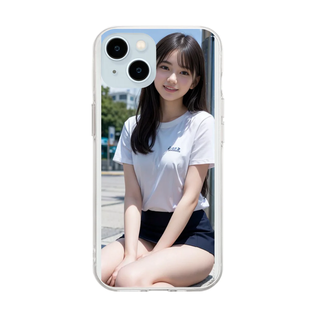 アニメイトのAI美女collection Soft Clear Smartphone Case