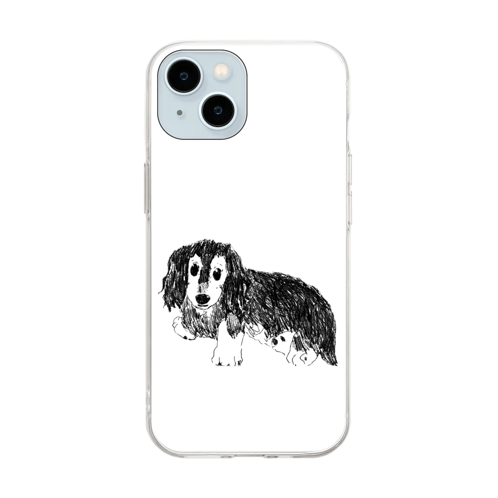 AruneMica35のdog ダックスフント Soft Clear Smartphone Case