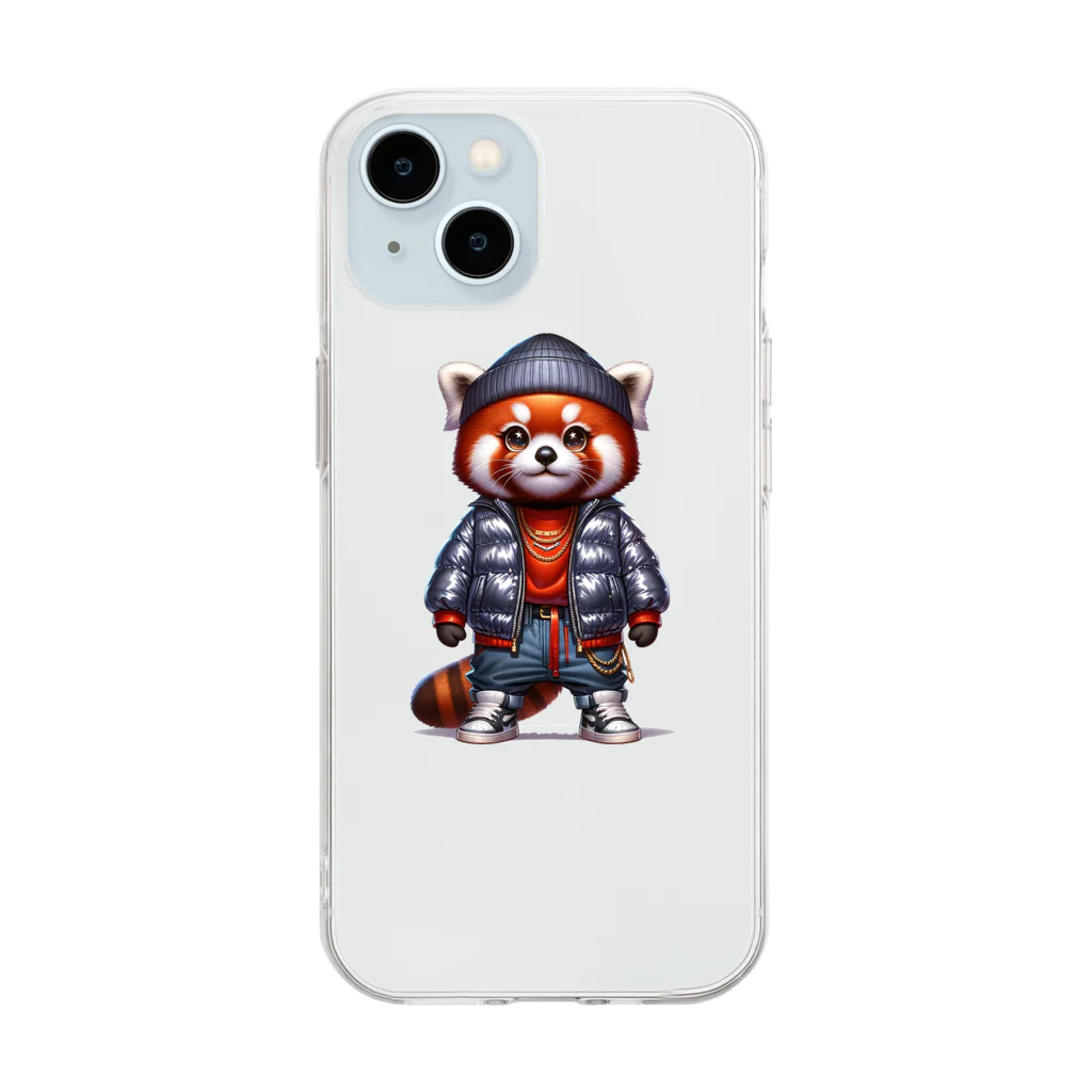 K'ramaのレッサーパンダB Soft Clear Smartphone Case