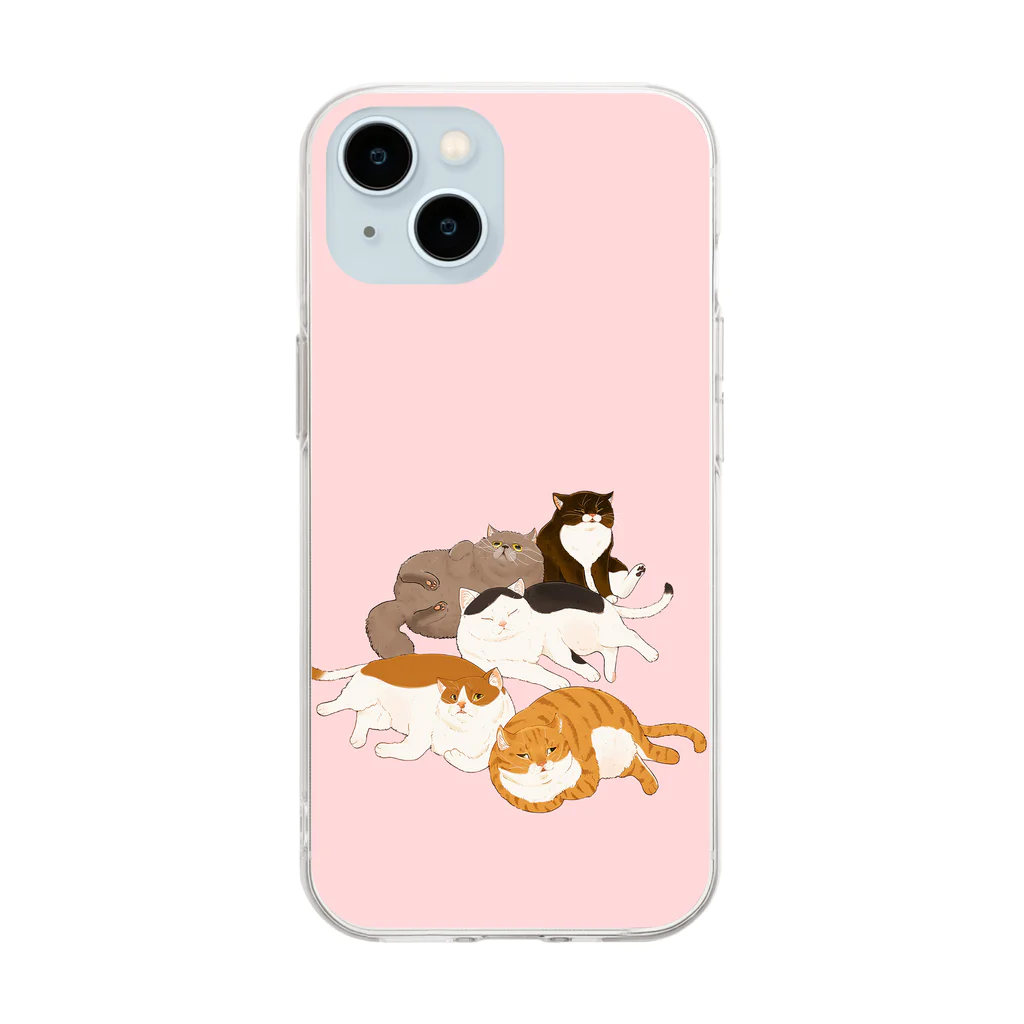 YouStoreのブサかわキャッツ Soft Clear Smartphone Case