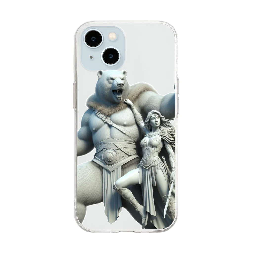 e-lily32のBEARと戦士　B Soft Clear Smartphone Case