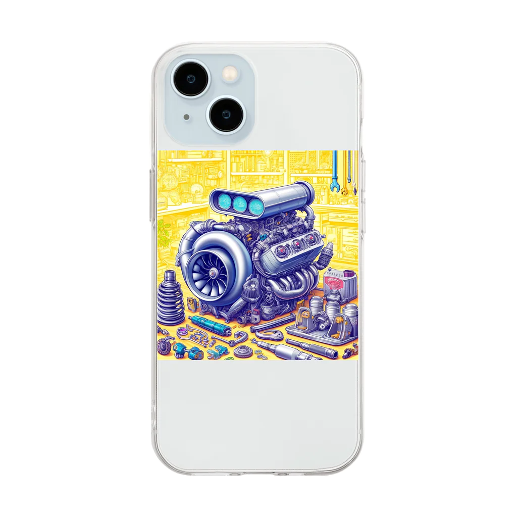 the blue seasonのメカニックの夢遊園地 Soft Clear Smartphone Case