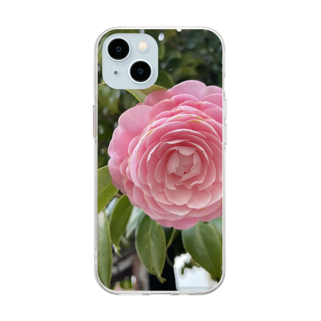 AQUAMETAVERSEの花ブローチ アメジスト2846 Soft Clear Smartphone Case