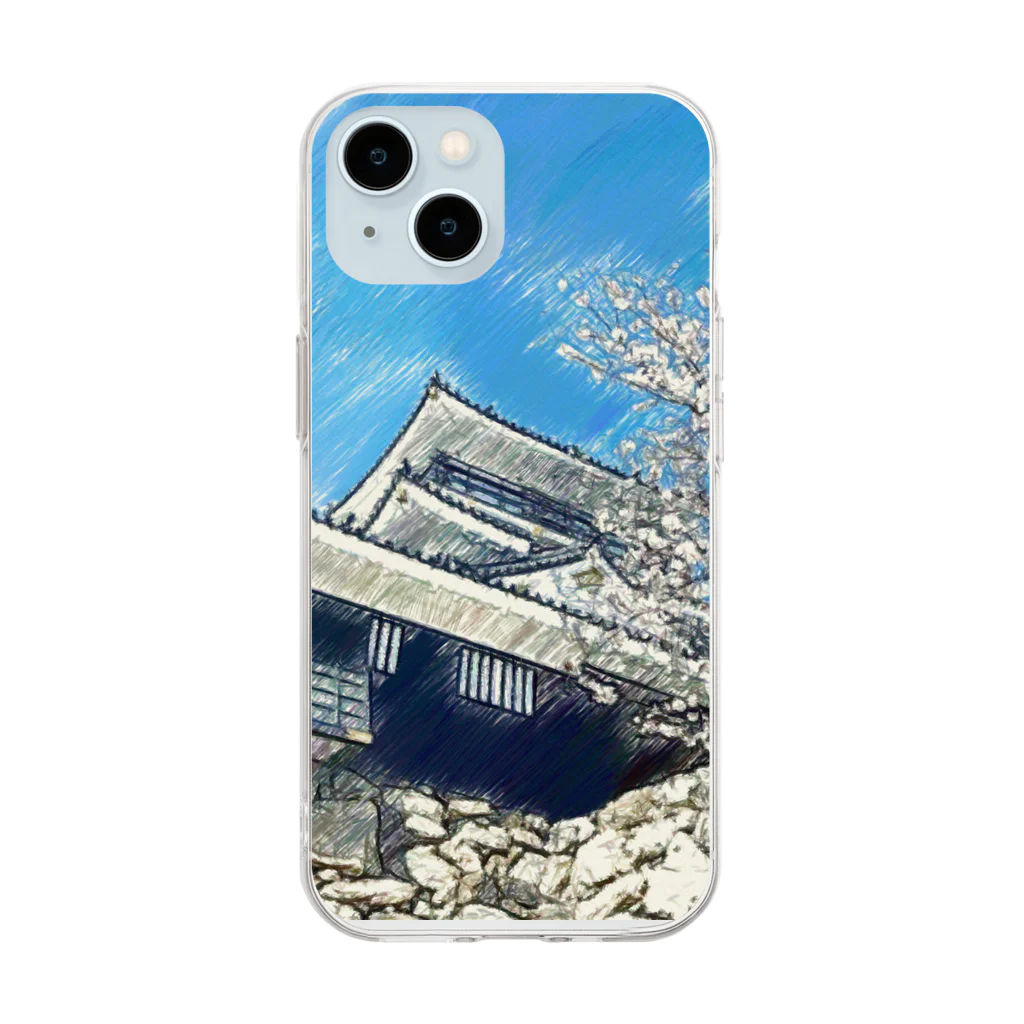 ピヨるっちの【浜松城】フォトアート Soft Clear Smartphone Case