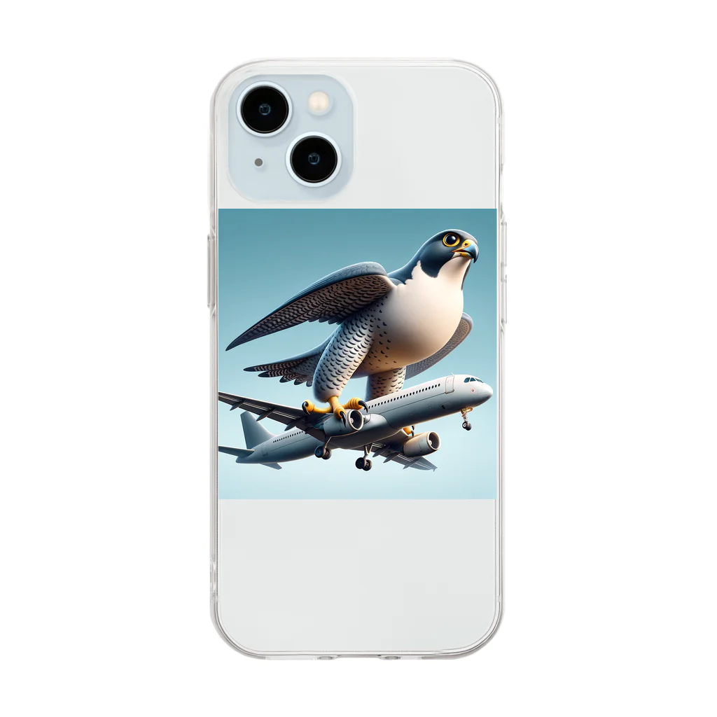 strange life of animalsの優雅な空の旅 Soft Clear Smartphone Case