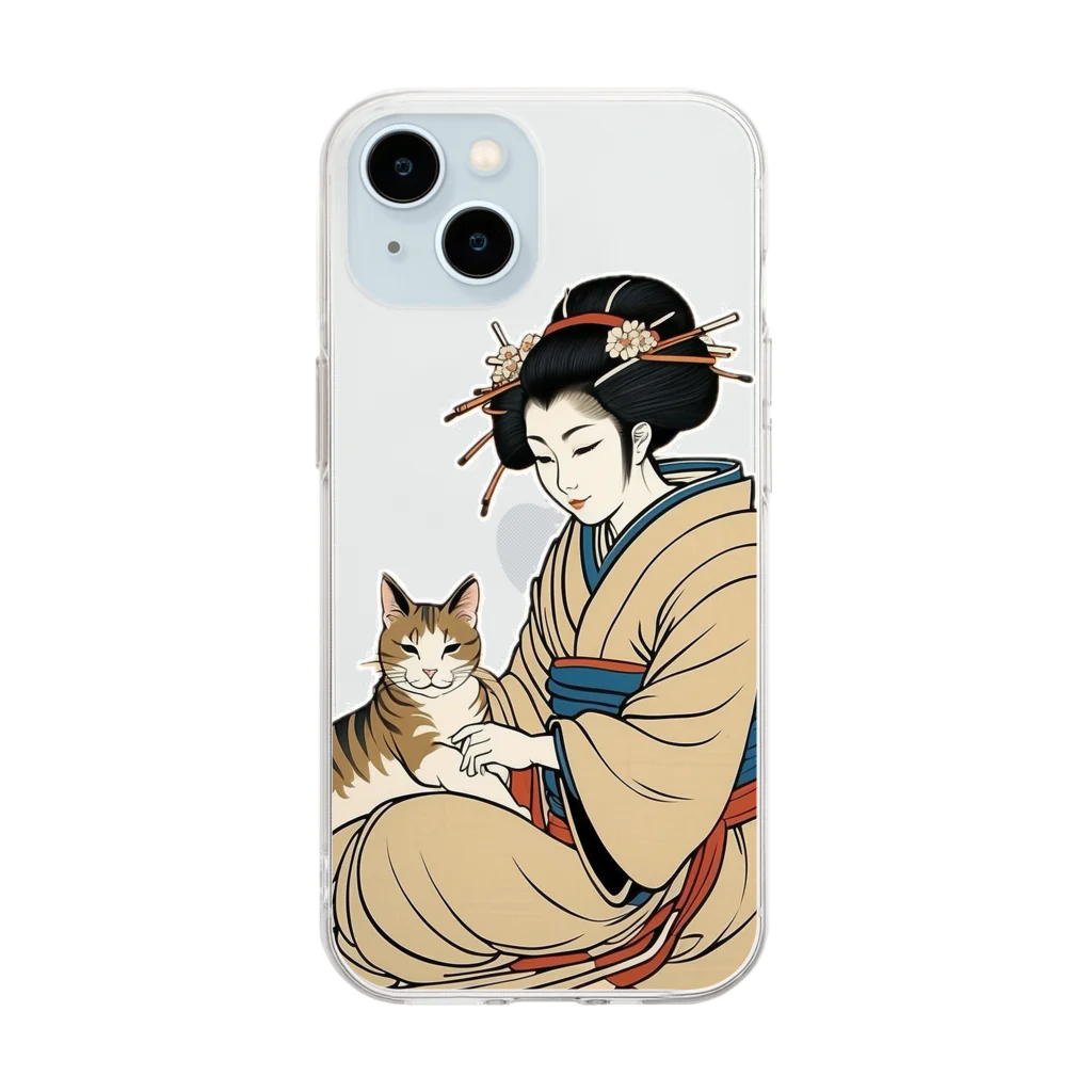 Be.BonHa 【ビーボナ】のいつの時代も猫が好き Soft Clear Smartphone Case